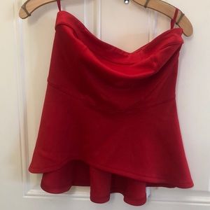 Strapless side zipper top